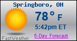 Weather Forecast for Springboro, OH