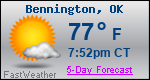Weather Forecast for Bennington, OK
