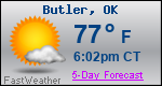 Weather Forecast for Butler, OK