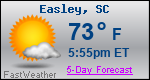 Weather Forecast for Easley, SC