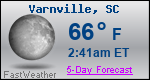 Weather Forecast for Varnville, SC