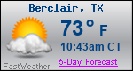 Weather Forecast for Berclair, TX