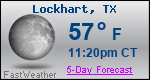 Weather Forecast for Lockhart, TX