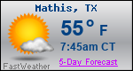 Weather Forecast for Mathis, TX