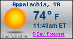 Weather Forecast for Appalachia, VA