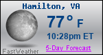 Weather Forecast for Hamilton, VA