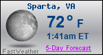 Weather Forecast for Sparta, VA