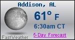 Weather Forecast for Addison, AL