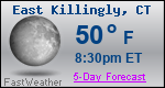 Weather Forecast for East Killingly, CT