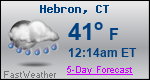 Weather Forecast for Hebron, CT