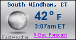 Weather Forecast for South Windham, CT