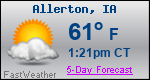 Weather Forecast for Allerton, IA