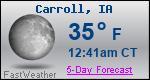 Weather Forecast for Carroll, IA