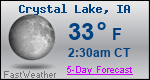 Weather Forecast for Crystal Lake, IA