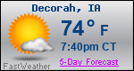 Weather Forecast for Decorah, IA