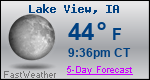 Weather Forecast for Lake View, IA