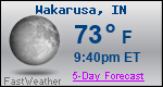 Weather Forecast for Wakarusa, IN