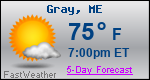 Weather Forecast for Gray, ME