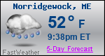 Weather Forecast for Norridgewock, ME
