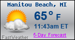 Weather Forecast for Manitou Beach, MI