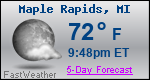 Weather Forecast for Maple Rapids, MI