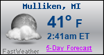 Weather Forecast for Mulliken, MI