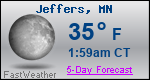 Weather Forecast for Jeffers, MN