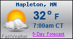 Weather Forecast for Mapleton, MN