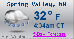 Weather Forecast for Spring Valley, MN