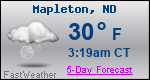 Weather Forecast for Mapleton, ND