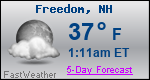 Weather Forecast for Freedom, NH