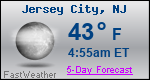 Weather Forecast for Jersey City, NJ