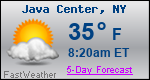 Weather Forecast for Java Center, NY