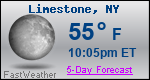 Weather Forecast for Limestone, NY