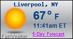 Weather Forecast for Liverpool, NY
