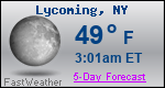 Weather Forecast for Lycoming, NY