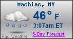 Weather Forecast for Machias, NY