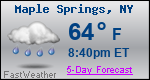 Weather Forecast for Maple Springs, NY
