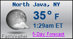 Weather Forecast for North Java, NY