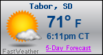 Weather Forecast for Tabor, SD