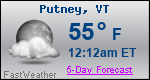 Weather Forecast for Putney, VT
