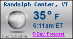 Weather Forecast for Randolph Center, VT
