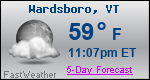 Weather Forecast for Wardsboro, VT