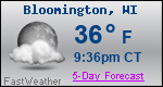 Weather Forecast for Bloomington, WI