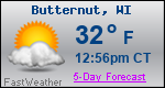 Weather Forecast for Butternut, WI