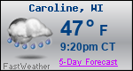Weather Forecast for Caroline, WI