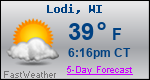 Weather Forecast for Lodi, WI