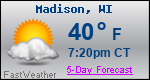 Weather Forecast for Madison, WI