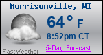 Weather Forecast for Morrisonville, WI