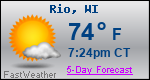 Weather Forecast for Rio, WI